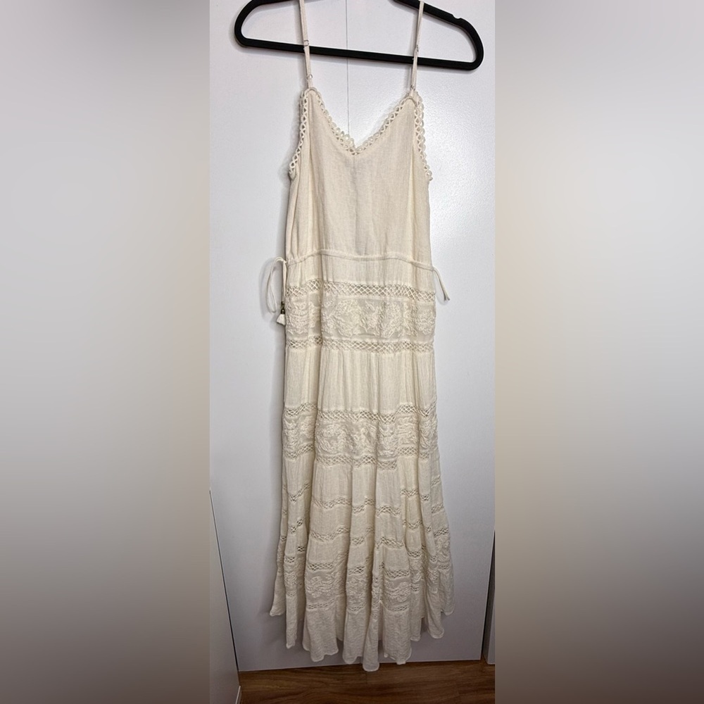 Love Sam Aurora Maxi Dress In Ivory Beaded Embroidery Boho NWT Size Small $355 - Picture 9 of 14